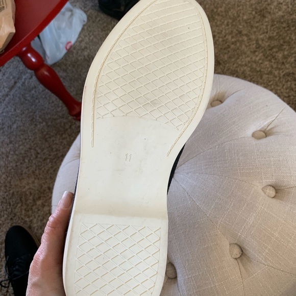 Goodfellow black fabric with white rubber soles casual tie up Oxfords size 11 - Picture 6 of 6